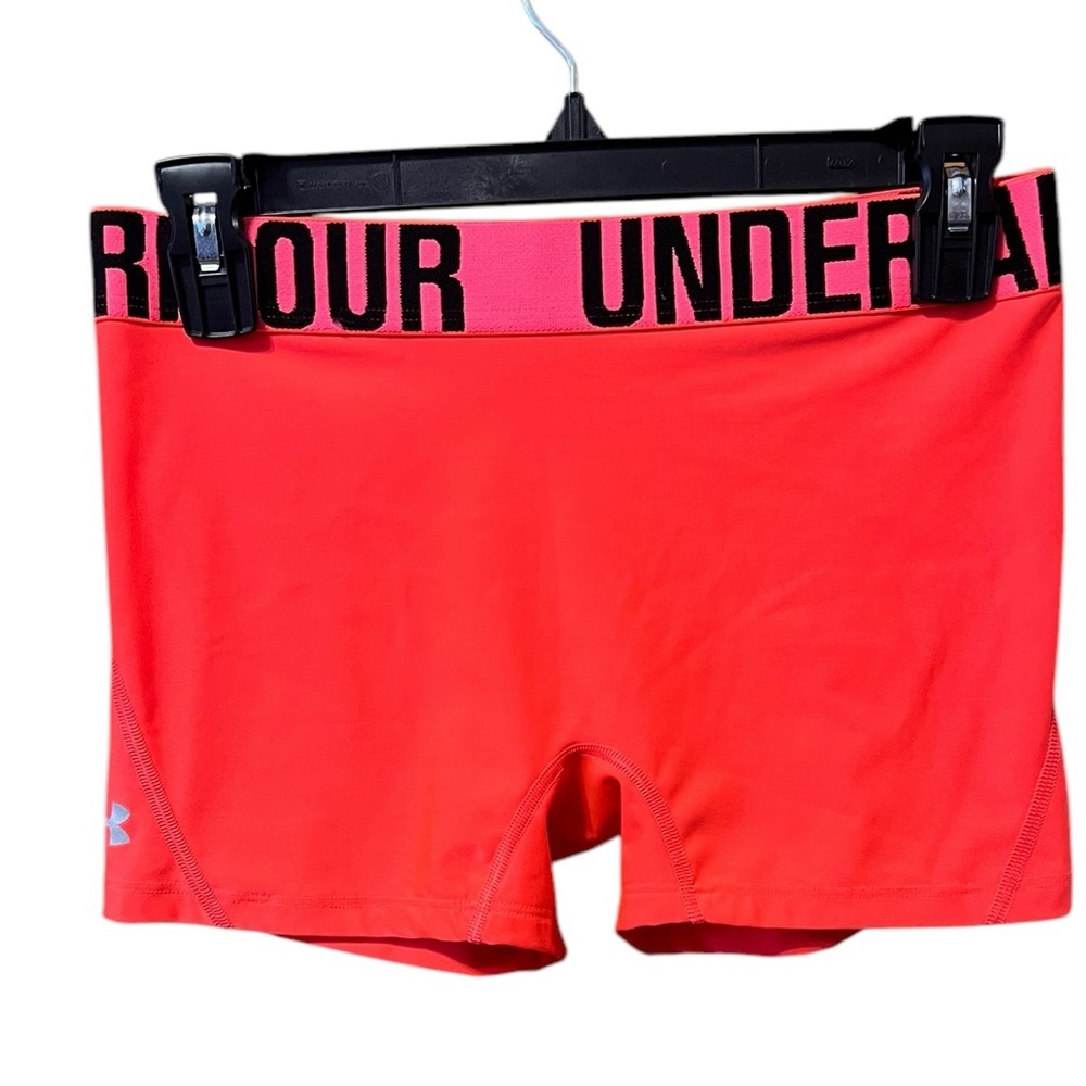 Under Armour shorts, size medium, orange-red